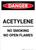 Acetylene No Smoking No Open Flames - Portrait Wall Sign
