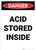 Acid Storage Inside - Portrait Wall Sign