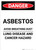 Asbestos Avoid Breathing Dust - Portrait Wall Sign