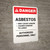 Asbestos Cancer Warning Authorized Personnel Only - Portrait Wall Sign