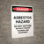 Asbestos Hazard Do Not Disturb - Portrait Wall Sign