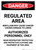 Beryllium Cancer Regulated Area - Portrait Wall Sign