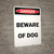 Beware of Dog - Portrait Wall Sign