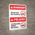 Bilingual Diesel Fuel No Smoking Spanish - Portrait Wall Sign