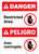 Bilingual Restricted Area Spanish - Portrait Wall Sign