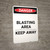 Blasting Area Keep Away - Portrait Wall Sign