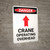 Crane Operating Overhead With Arrow - Portrait Wall Sign