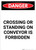 Crossing or Standing on Conveyor is Forbidden - Portrait Wall Sign