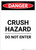 Crush Hazard Do Not Enter - Portrait Wall Sign