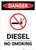 Diesel No Smoking with Icon - Portrait Wall Sign