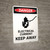 Electrical Current Keep Away With Icon - Portrait Wall Sign