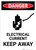 Electrical Current Keep Away With Icon - Portrait Wall Sign
