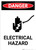 Electrical Hazard with Icon - Portrait Wall Sign