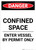 Enter Vessel Permit Only - Portrait Wall Sign