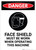 Face Shield Must be Worn with Icon - Portrait Wall Sign