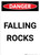 Falling Rocks - Portrait Wall Sign