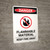 Flammable Material Sign Keep Away With Icon - Portrait Wall Sign