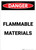 Flammable Materials - Portrait Wall Sign
