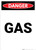 Gas Warning - Portrait Wall Sign
