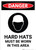 Hard Hats Must Be Worn with Icon - Portrait Wall Sign