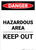 Hazardous Area Keep Out - Portrait Wall Sign