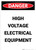 High Voltage Electrical Equipment - Portrait Wall Sign