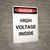 High Voltage Inside - Portrait Wall Sign