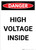 High Voltage Inside - Portrait Wall Sign