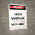 High Voltage Keep Away - Portrait Wall Sign