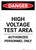 High Voltage Test Area - Portrait Wall Sign
