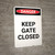Keep Gate Closed - Portrait Wall Sign