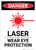 Laser Wear Eye Protection with Icon - Portrait Wall Sign