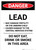 Lead Hazard - Portrait Wall Sign