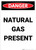 Natural Gas Present - Portrait Wall Sign