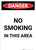 No Smoking In This Area - Portrait Wall Sign