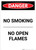 No Smoking No Open Flames - Portrait Wall Sign