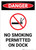 No Smoking Permitted On Dock With Symbol - Portrait Wall Sign