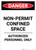 Non Permit Confined Space - Portrait Wall Sign