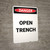 Open Trench - Portrait Wall Sign