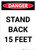 Stand Back 15 Feet - Portrait Wall Sign