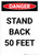 Stand Back 50 Feet - Portrait Wall Sign
