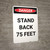 Stand Back 75 Feet - Portrait Wall Sign