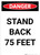 Stand Back 75 Feet - Portrait Wall Sign