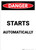 Starts Automatically - Portrait Wall Sign
