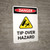 Tip Over Hazard with Icon - Portrait Wall Sign