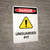 Unguarded Pit with Hazard Icon - Portrait Wall Sign