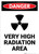 Very High Radiation Area with Icon - Portrait Wall Sign