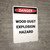 Wood Dust Explosion Hazard - Portrait Wall Sign