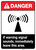 If Warning Signal Sounds Leave Area ANSI - Portrait Wall Sign
