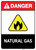 Natural Gas ANSI - Portrait Wall Sign